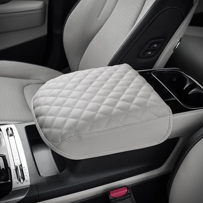 KMMOTORS Carnival KA4 2020-2025 Center Console Cover, Armrest Cushion, Console Protector, Carnival Accessories (Carnival KA4, Light Gray)