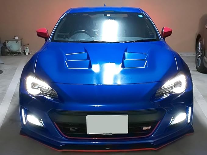 iJDMTOY JDM Style Exact Fit Xenon White LED Daytime Running Light Kit Compatible with 2017-2021 LCI Subaru BRZ, Clear Lens
