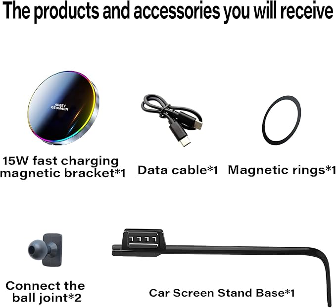 Car Phone Holder for Kia Seltos 2024 2025 Accessories Apply to 8/10.25 Inch Touchscreen 15W Fast Wireless Charger Screen Fixed Clip HandsFree Cell Phone Mount 360° Rotation