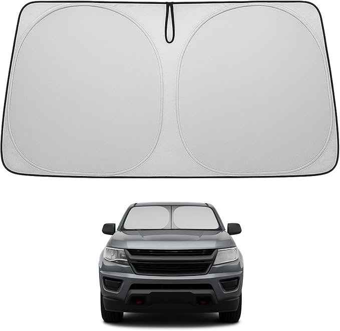 Proadsy 2026 Upgrade Front Windshield Sun Shade Foldable Sunshade Protector Custom Fit 2015-2022 Colorado Pickup Truck Accessories