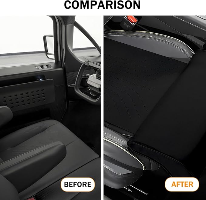 HZEL Car Seat Extender Leg Support Cushion, Lengthen Memory Foam Vehicle Front Seat Leg Support Extension Pad for Driving, Comfortable Automobile Extended Thigh Pillow, Universal Fit (Black)