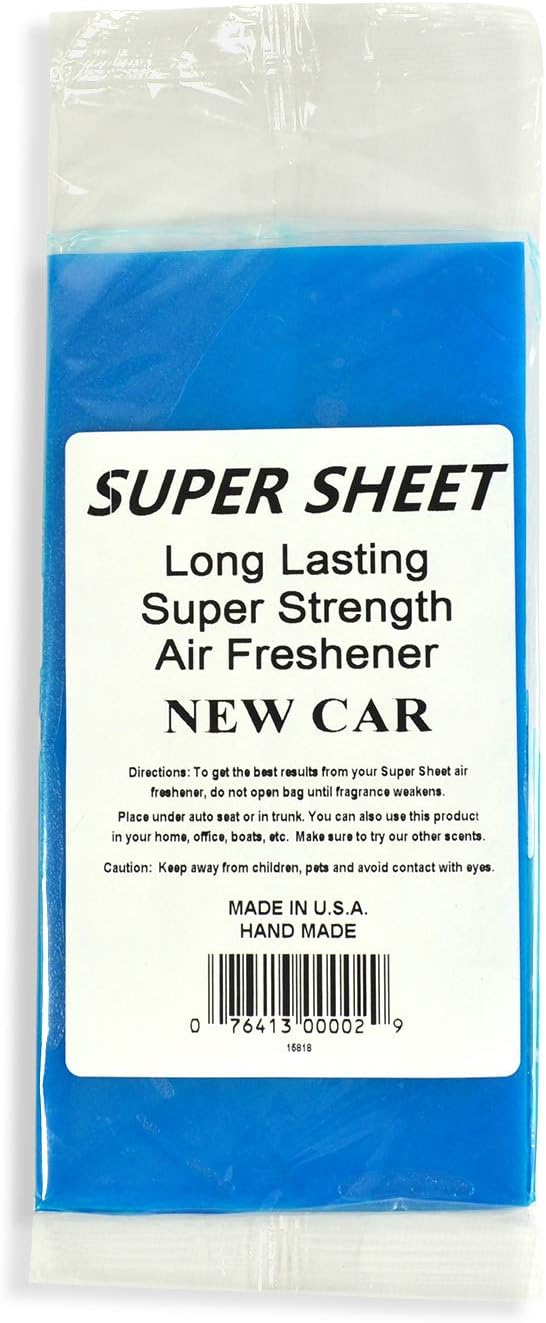 Super Sheet Small (7.5"x3.75") Under Seat Car Air Freshener (New Car)