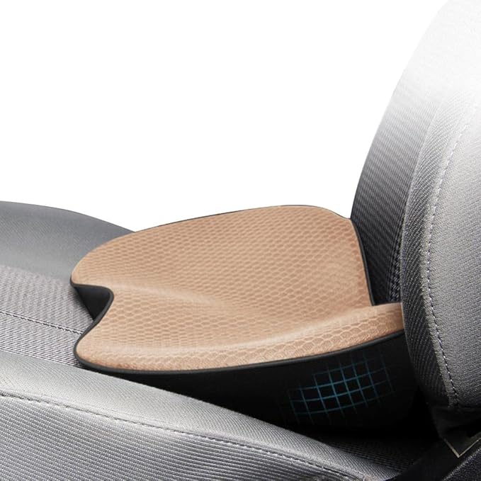 Car Seat Cushion for Driver Thick Memory Foam Car Heightening Seat Cushion Lower Back Pain Relief Back Support Cushion for Car Office Chair