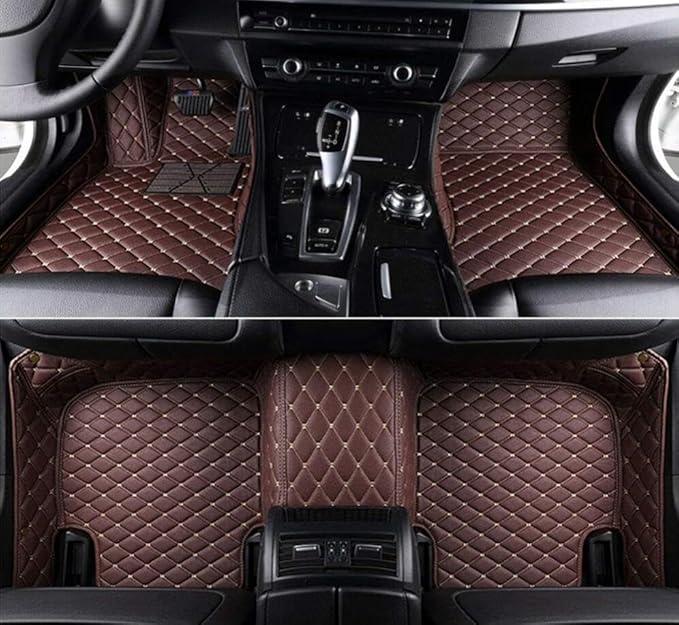 Custome Car Mats Accessories All Weather Floor mats Compatible with Automotive Floor Mats Passenger car mats (Brown2)