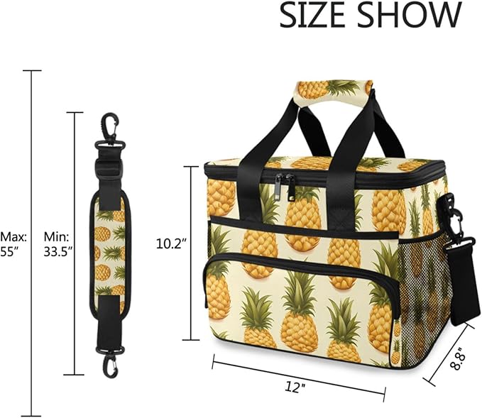 Cooler Bag Insulated Picnic Bag Large Lunch Box Reusable Tote Bag Soft Sided Portable Beach Cooler Grocery Camping