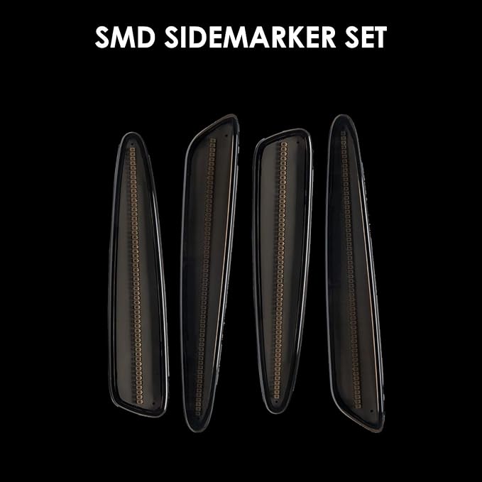 ORACLE Lighting 3150-020 Set of 2 Front and 2 Rear Tinted Lens LED Concept Sidemarkers Compatible with 2005 2013 C6 Corvette - Easy Installation - Waterproof