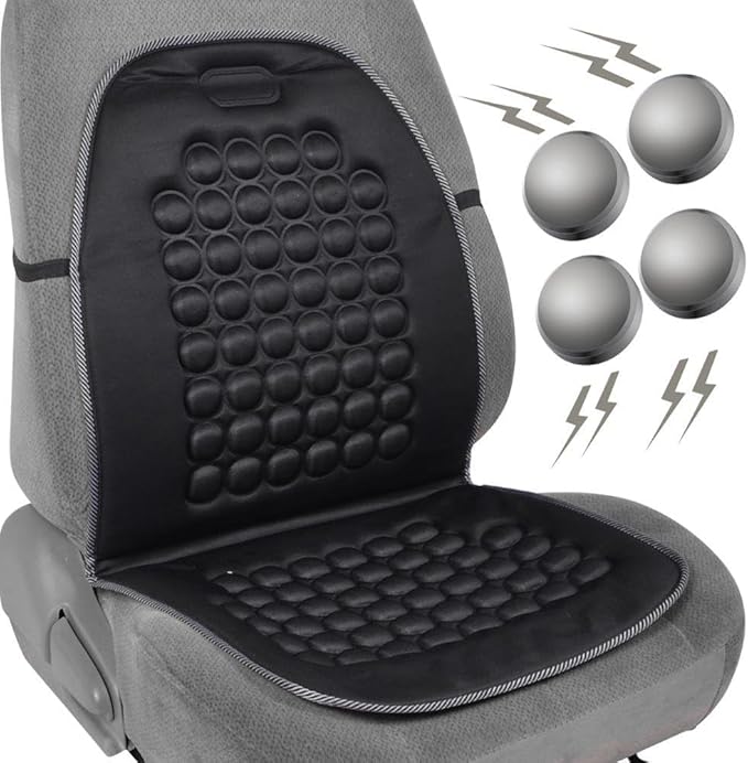 TM Magnetic Black Bubble Seat Cushions Massage Therapy Beads Car Auto Home