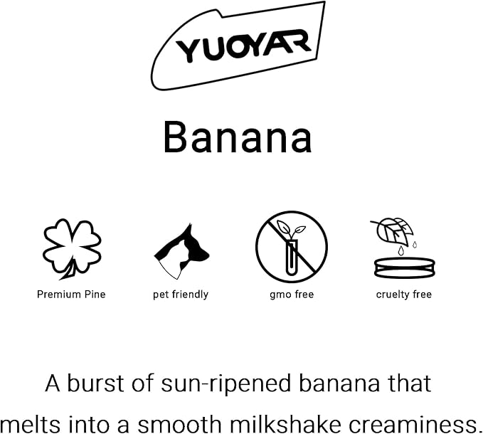 Yuoyar Wood Car Scents Air Freshener Visor Clips Diffuser Odors Eliminator (Banana-scented)