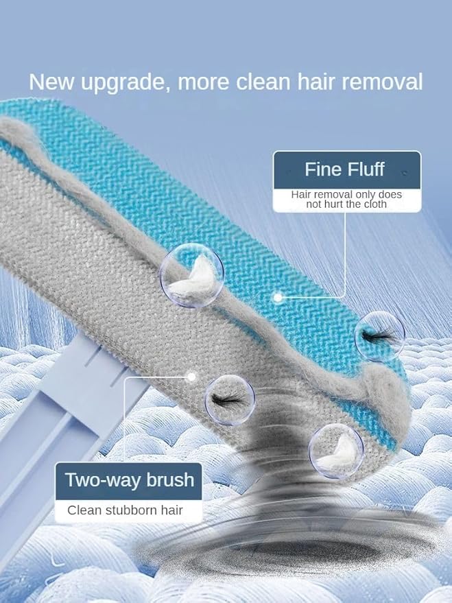 3-in-1 Pet Hair Remover Brush - Long Handle, Multifuctional Tool for Pet Hair Removal on Furniture, Carpets, and Clothing