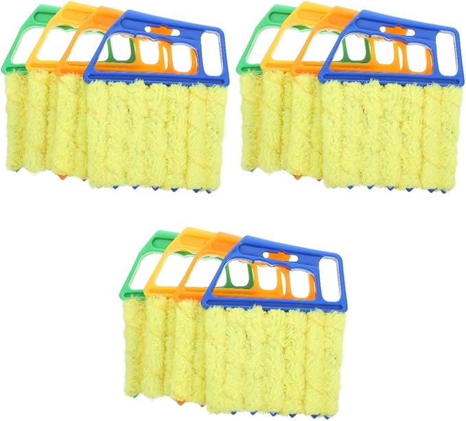 Ipetboom 12pcs Portable Blinds Cleaner Detachable Window Vent Duster for Efficient Dust Removal for Air Conditioner Vents and Hard Reach Areas Sturdy and Washable Design