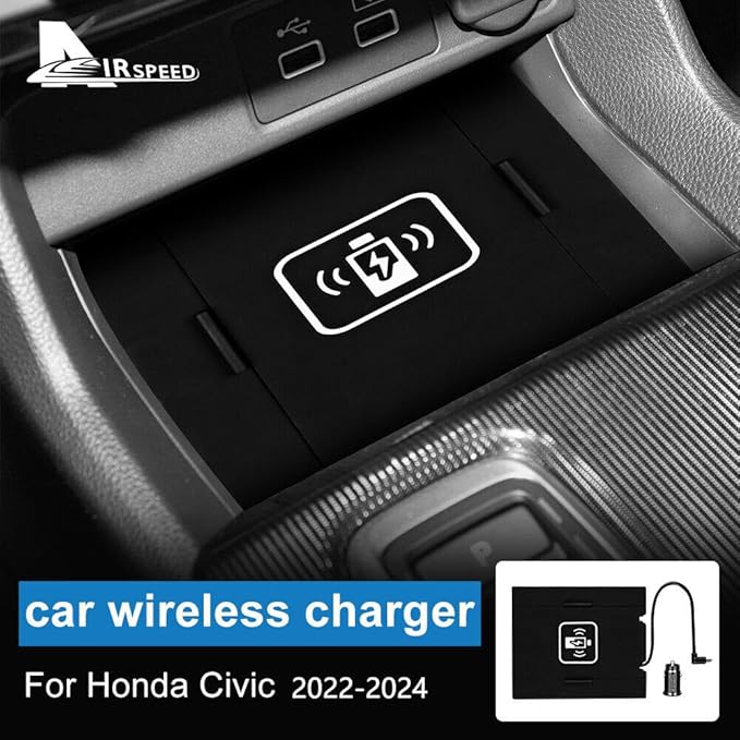 2022-2026 Honda Civic Wireless Charger, 15W Qi Charging Station Pad for Civic Accessory