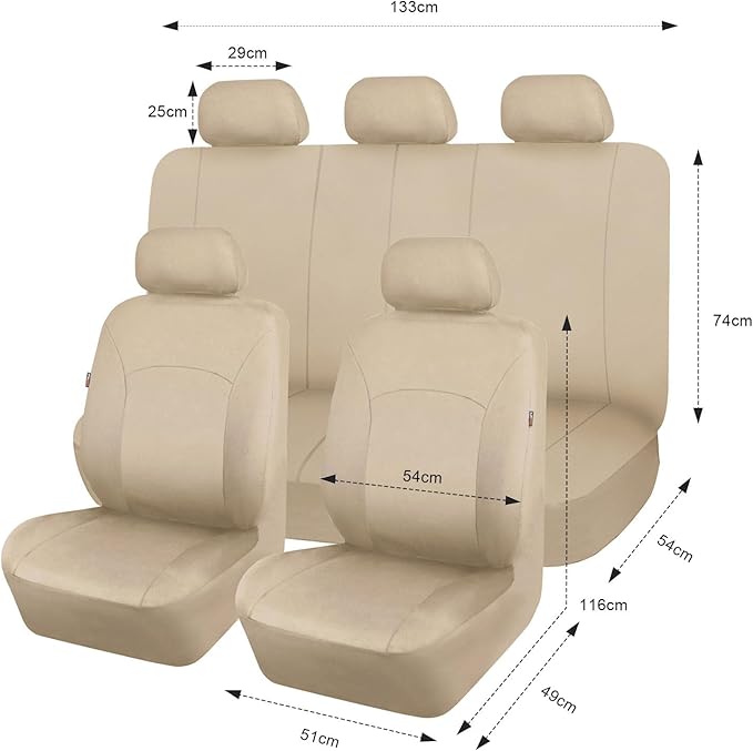 Flying Banner Car Seat Covers Front Seats Rear Bench Polyester car seat Protectors Easy installations Rear Bench Split Classic Man Lady Truck