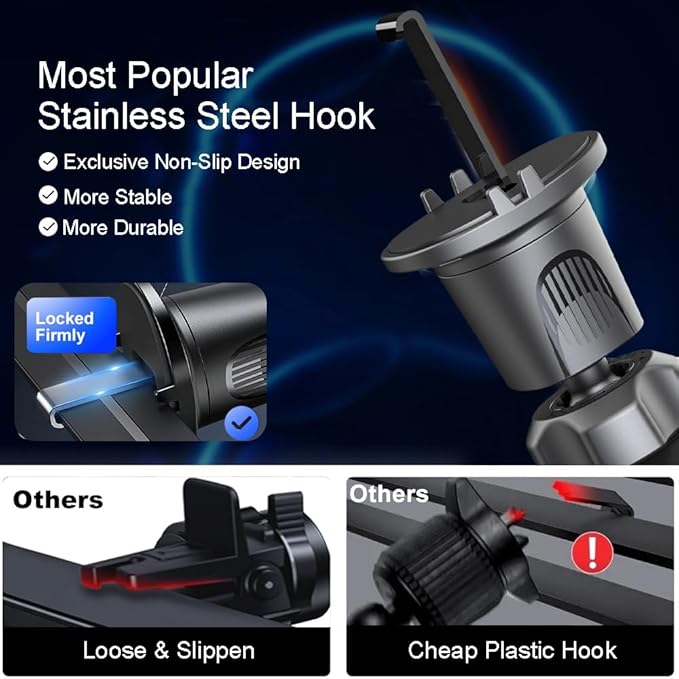 Wireless Car Charger, Auto-Clamping Air Vent Mount Car Phone Holder - 15W/10W/7.5W Fast Charging Compatible with iPhone 17/16/15/14/13/13 Pro/12 Pro Max/12 Pro/12 & Samsung Galaxy, Gift for Men Women