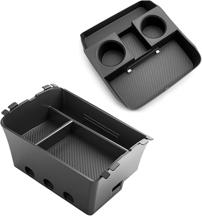SKTU 3-Pack for 2026 Hyundai Palisade Center Console Organizer for 2026+ Hyundai Palisade Calligraphy Under Console Tray Hyundai Palisade 2026 Accessories Lower Console Tray with Cup Holder