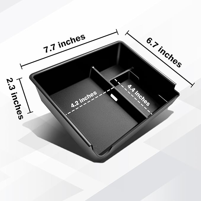 Muslogy Center Console Organizer Compatible with 2025 2026 Toyota 4Runner Accessories Armrest Middle Console Divider Storage Box with Card Slot Tray Divider Insert Organizer ABS Material