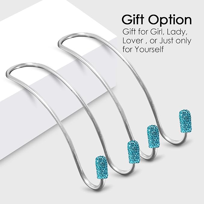 Guoord Bling Auto Hooks,Car Hangers Organizer Seat Headrest Hooks，Bag Organizers Rack and Hanger, Heavy-Duty Car Seat Hooks, Backseat Storage Hooks, Universal for SUV Truck Vehicle 2 Pack