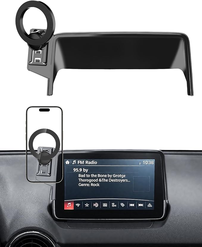 PZK Car Phone Mount for Mazda CX-3 2016-2021 /Mazda 3 2014-2016 /MX-5 Miata 2016-2023 Accessories 7-Inch Screen Compatible with Magsafe Car Phone Holder 360° Rotation Phone Cradles Not Affect Vent
