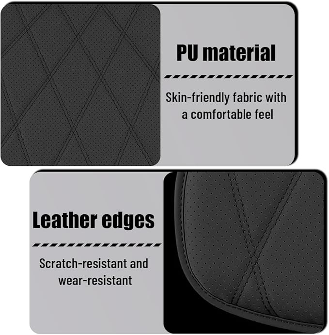 Car Seat Cushion, Comfortable Sciatica & Lower Back Pain Relief Vehicle Driver Seat Pillow, Auto Interior Chair Protector, Universal for SUV Automobile Truck (Black)