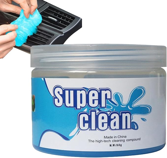 Car Cleaning Gel – 160g Keyboard and Car Interior Detailing Tool | Dust and Dirt Removal Gel for Vent Dashboard Console Steering Wheel Laptop Camera