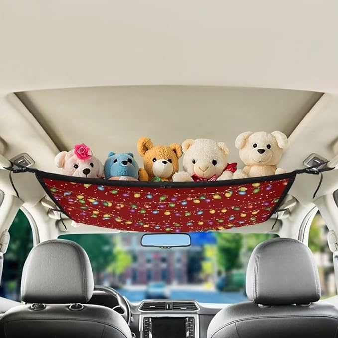 Christmas Lights Car Roof Storage Bag Car Seat Storage Hanging Bag Premium Car Seat Organizer One-Size-Fits Tidy Pouch Pocket Storage for Small Items