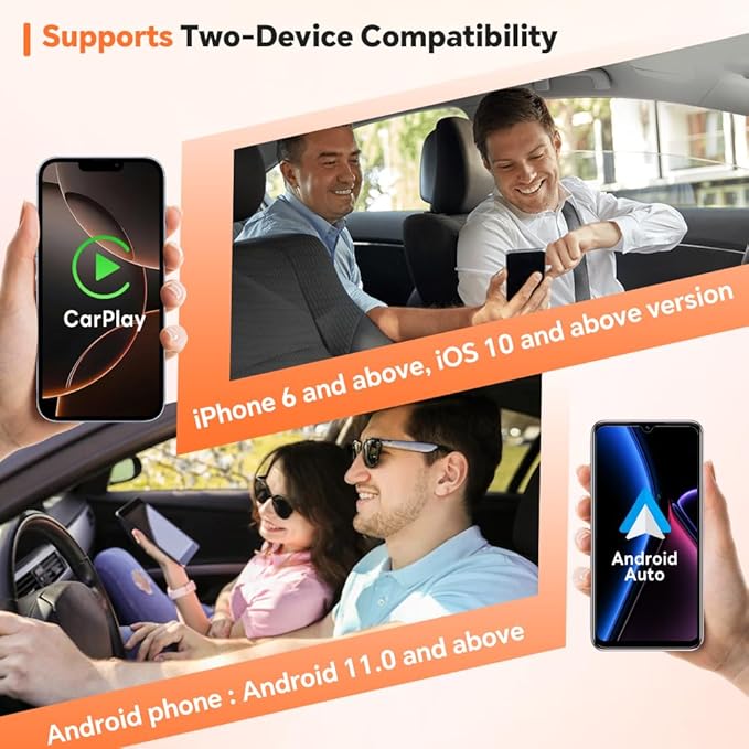 Wireless CarPlay Adapter for iPhone: Get in Your Car and Go - Auto Connects, Go Wireless Instantly, Crisp Audio, Always Updated. Carlinkit 5.0 Dongle for Wired CarPlay Android Auto Cars(2AIR Black).
