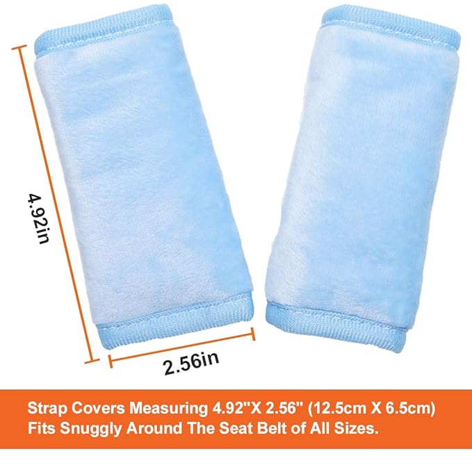 COOLBEBE Car Seat Straps Shoulder Pads for Baby Kids, Super Soft Seat Belt Covers for All Car Seats/Pushchair/Stroller/High Chair
