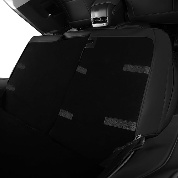 Custom Fit 2017 2018 2019 2020 2021 2022 2023 Tesla Model 3 Seat Cover Waterproof Seat Protects (Black-Model 3)