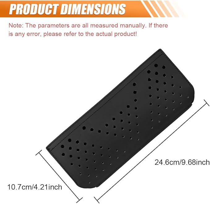 Car Seat Side Pocket Organizer, Multifunctional Mini Console Storage Bag for Phone, Keys, Sunglass, Wallet, PU Leather Tray Pouch Car Organizer Accessories for Seat, Door, Window, Console (Black)
