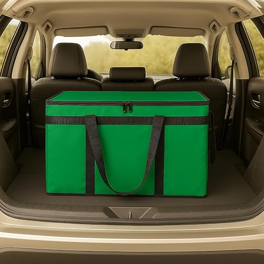 Bodaon Large 3-Pack Insulated Food Delivery Bag with hard bottom, XXXL Catering/Pizza Cooler Bags, Rideshare Delivery Bag, Thermal Cold/Hot Styrofoam Carrier for Travel/Shopping/Car