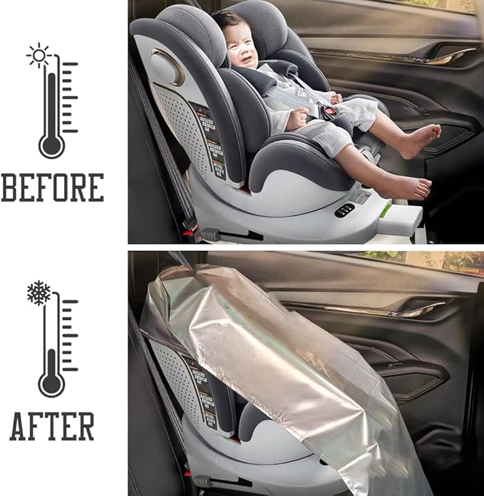 Car Seat Sun Shade Cover Baby car seat Cooler Infant Car Seats Heat Protector Keeps Your Toddler Baby Seat at a Cool Temperat