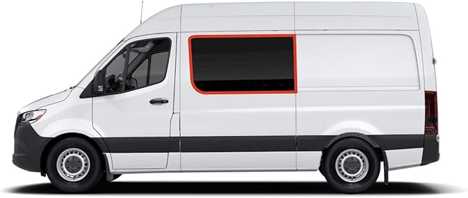 VanEssential Insulated Magnetic Blackout Window Cover Designed for Mercedes-Benz NCV3 & VS30 Crew Window with an Adventure Wagon KIT Installed (for Van Years 2007 to Current Model) - Charcoal Gray