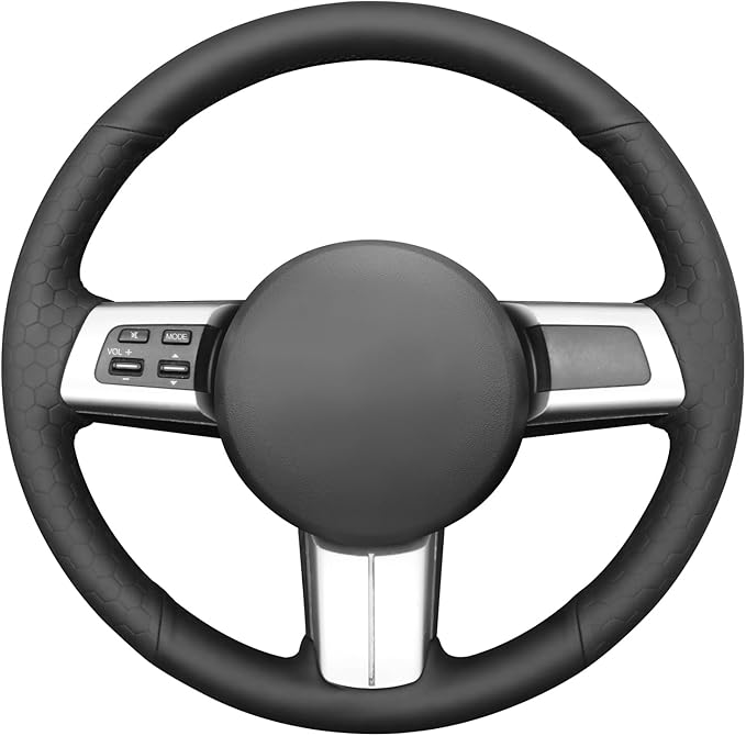 MEWANT Car Steering Wheel Cover for Mazda MX-5 2016 2017 2018 2019 Hand-Stitched Leather Car Steering Wheel Wrap