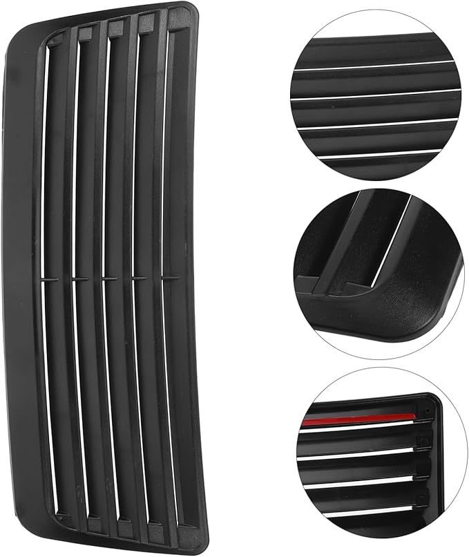 Levemolo Auto Intake Hood Vent Cover for Car Engine Hood Black Exterior Ventilation Grille Easy Installation Without Tools Enhances Airflow and Performance Fit for Car Modification