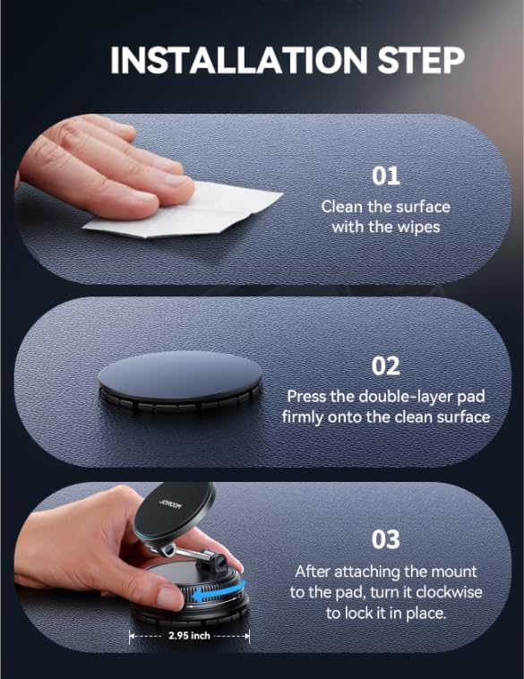 JOYROOM 15W Magsafe Car Mount Charger, iPhone Faster Charging Wireless Car Charger, 80+LBS Strong Suction Magnetic Phone Holder for Car, Stable Metal Support Arm for iPhone 17 Pro Max 16 15 14 13