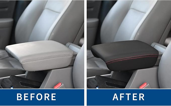 Compatible with Center Console Armrest Cover for Honda Ridgeline 2006-2014 Leather Arm Rest Storage Box Lids Cushion Protector Pad
