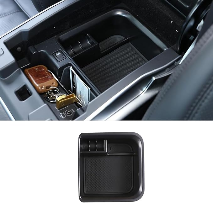 Center Console Armrest Storage Box Organizers Tray Compatible with Land Rover Range Rover Vogue Sport 2013-2017 Car Glove Interior Accessories(with Refrigerator)