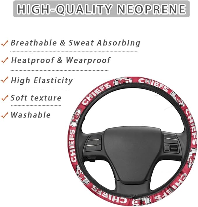 Universal Car Steering Wheel Cover, Automotive Vehicle Accessory (L-FXPT-QZ)