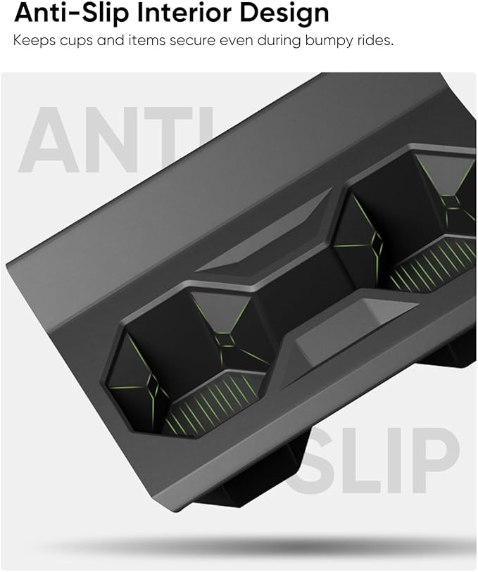 Tesla Cybertruck Cup Holder with Extended Edge - Durable Silicone Material, Anti-Slip, Easy to Clean, Protects Console from Scratches, Custom-Fit for 2024-2025 Models