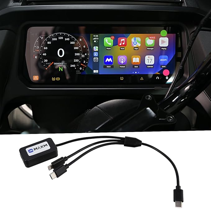 Motorcycle Wireless CarPlay Adapter Compatible With For Harley Touring 117 121 Street Road Glide FLHX FLTR 2024 2025 2026 (2023-2026)