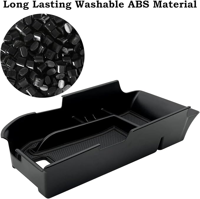 Compatible with Camry XLE or XSE 2018-2021 2022 2023 2024 & Camry LE SE 2020-2023 2024 Center Console Organizer Tray Accessories, Fit Dual USB Ports（not for 9th 2024 2025 Camry） (Black)