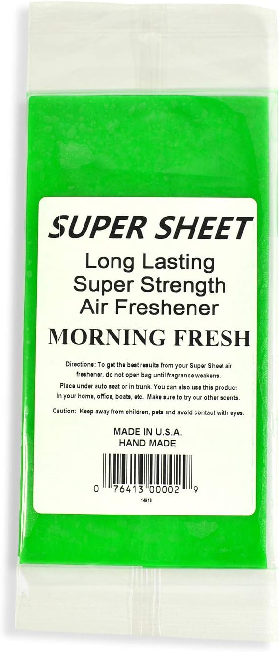 Super Sheet Small (7.5"x3.75") Under Seat Car Air Freshener (Morning Fresh)