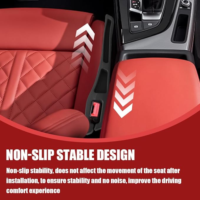 2PCS No Drop Seat Guard, Car Seat Gap Filler, Multi-Function Car Side Gap Filler for Prevent Items Falling, Universal Auto Blocker Between Seats Auto Organizer Accessories for Most Cars
