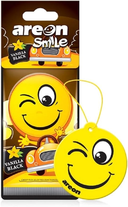 AREON Smile Air freshener Hanging Assorted Scents, Best Odor Eliminator, Odd Gifts, Paper Hanging Ornaments, Long Lasting Scent for Car or Home -24 Pack