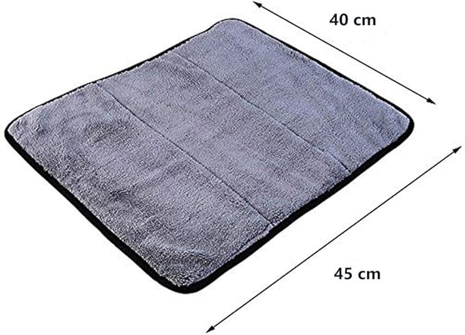 Plush Twin Sided 950 GSM Premium Quality Microfibre Buffing/Drying Towel 45 x 40 cm (1)