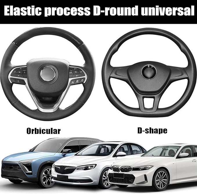 Steering Wheel Cover, Car Silicone Steering Wheel Protector, Anti-Slip Soft Odorless Wheel Covers, Universal 14-15 Inch Steering Wheel, Automotive Interior Accessories (Gray)