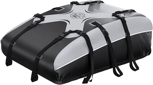 Sailnovo Rooftop Cargo Carrier Roof Bag,20 Cubic feet Soft PVC Waterproof Roof Bag for Most Vehicles with/Without Rack with Strap,Anti-Slip Mat,Padlock,Foldable Car Top Carrier for Road Trip Camping