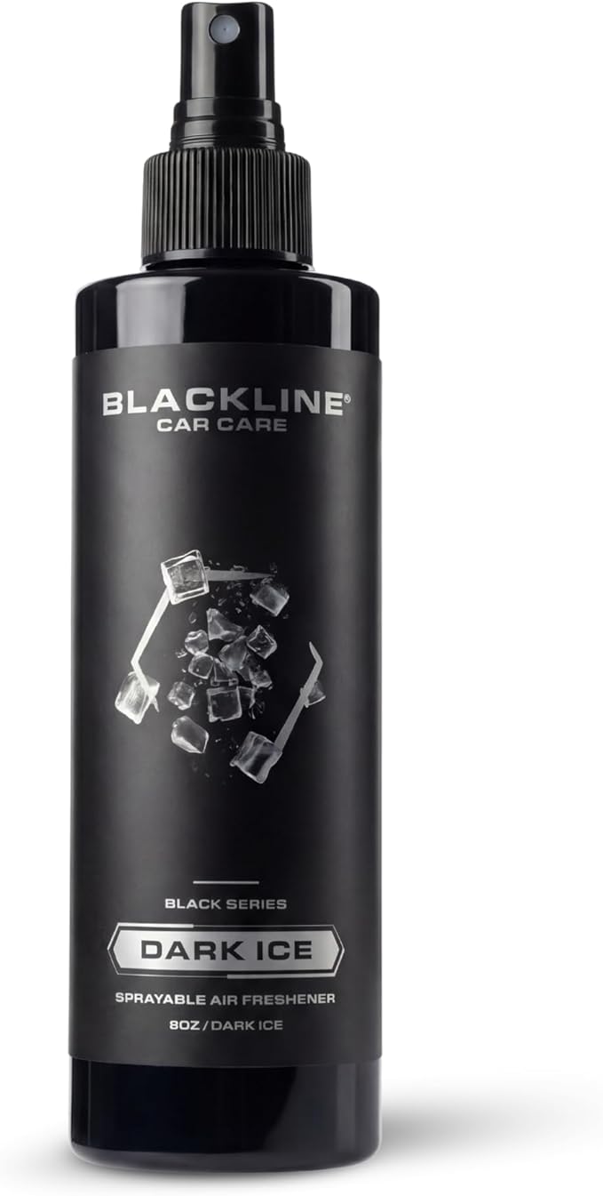 Blackline Car Care - Dark Ice Car Air Freshener, Long-Lasting, Oder Eliminator, for Cars, Trucks, SUV, or Home Use - 8 fl OZ - Air Freshener - Dark Ice Spray