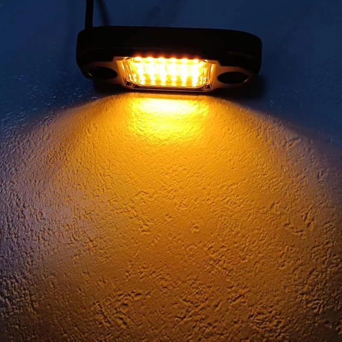 4 Pods Yellow LED Rock Light Waterproof Neon Trail Rig Lamp Underglow Lights for Car Truck Motorcycle SUV ATV UTV (Yellow)