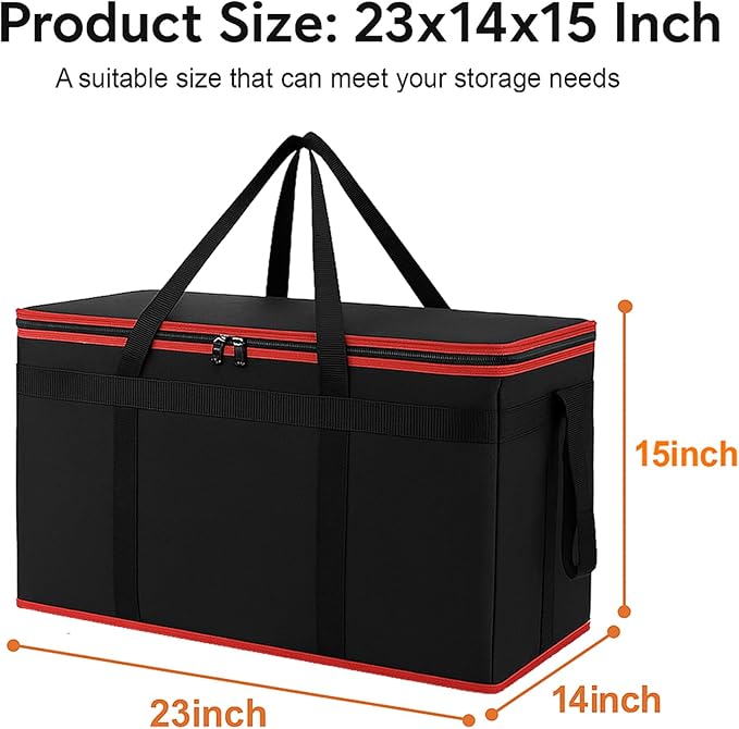 Bodaon 2-Pack Insulated Food Delivery Bag, XXXL Grocery Shopping/Catering/Bags, Rideshare Delivery Bag, Thermal Cold/Hot Styrofoam Carrier for Shopping/Travel/Catering/Car,