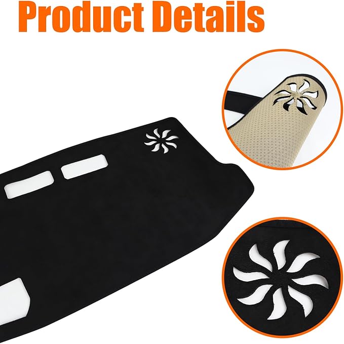Dash Cover Compatible with Ford Bronco 2021 2022 2023 2024 2025 Accessories Custom Dashboard Cover Carpet Mat Non-Slip